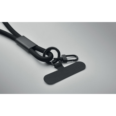 „Lanyard“ USB-C USB-C kaabel - must (1 m. / 3A)