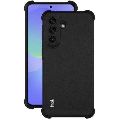 "Imak" tugevdatud turvalisus kõva silikoon matt (TPU) ümbris - must (Galaxy A37)