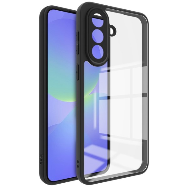 "Imak" Kõva silikoon (TPU) kaaned - läbipaistev / must (Galaxy A37)
