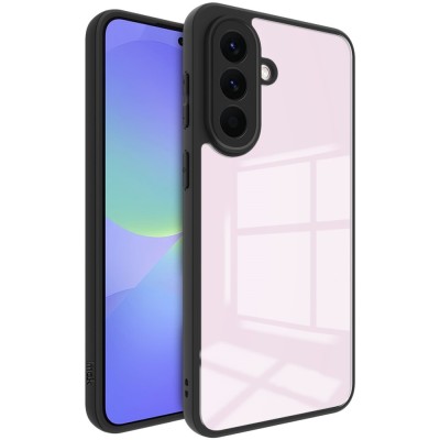 "Imak" Kõva silikoon (TPU) kaaned - läbipaistev / must (Galaxy A37)