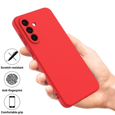 "Shell" kõva silikoon (TPU) ümbris – punane (Galaxy A57)