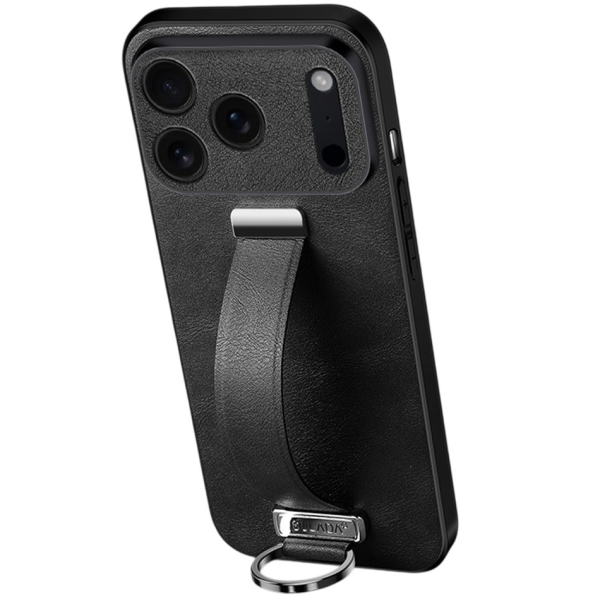 "SULADA" Leather Kickstand ümbris - must (iPhone 17 Pro)