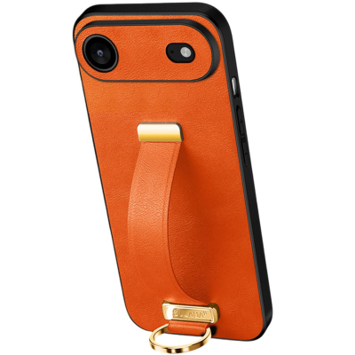 "SULADA" Leather Kickstand ümbris - oranž (iPhone Air)