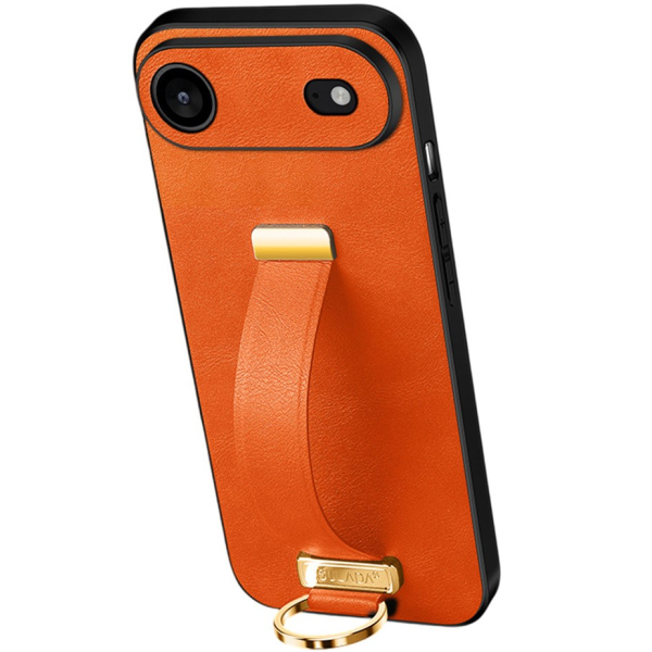"SULADA" Leather Kickstand ümbris - oranž (iPhone Air)
