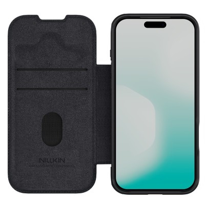„Nillkin“ Qin Pro tahke kaaned - must (iPhone 17 Pro)
