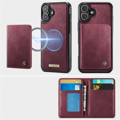 „CASEME“ Wallet kaaned - burgundia (iPhone 17)