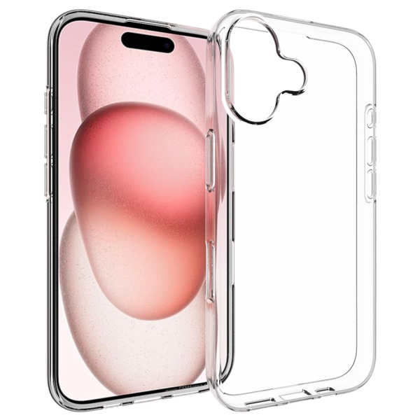 Kõva silikoon (TPU) ümbris – läbipaistev (iPhone 17)