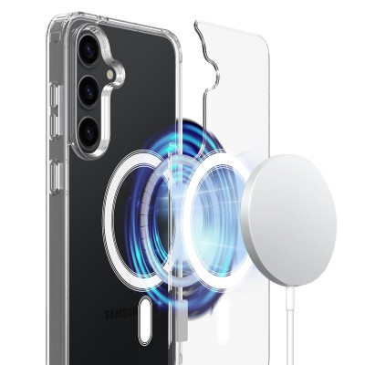 "Tubi" MagSafe kõva silikoonist (TPU) ümbris - läbipaistev (Galaxy A57)
