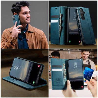 "CaseMe" Retro Skin ahke kaaned - roheline (Galaxy A57)