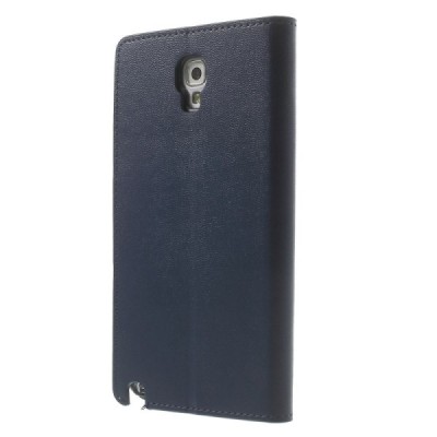 Mercury Sonata atverčiamas Samsung Galaxy Note 3 Neo (N7505) mėlynas odinis dėklas - piniginė / Priedai.lt
