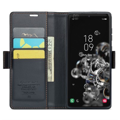 "CaseMe" Leather tahke kaaned - must (Galaxy S20 Ultra)