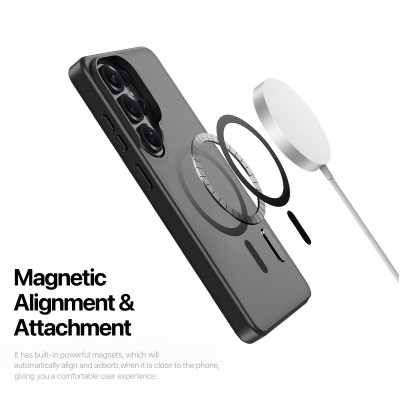 "DUX DUCIS" Yind MagSafe matt kõva silikoon (TPU) ümbris – must (Galaxy S26 Ultra)