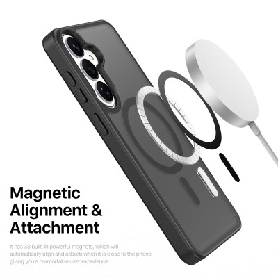 "DUX DUCIS" Yind MagSafe matt kõva silikoon (TPU) ümbris – must (Galaxy S26)
