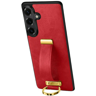 "SULADA" Leather Kickstand ümbris - Punane (Galaxy S26)