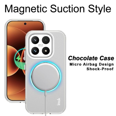 "IMAK" Candy MagSafe matt kõva silikoon (TPU) ümbris – valge (Xiaomi 17)