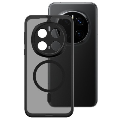 "IMAK" Candy MagSafe matt kõva silikoon (TPU) ümbris – must (Honor Magic7 Pro 5G)