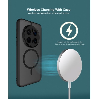 "IMAK" Candy MagSafe matt kõva silikoon (TPU) ümbris – must (Honor Magic7 Pro 5G)