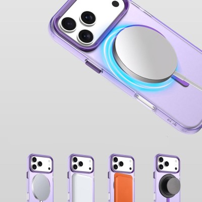 "IMAK" Candy MagSafe matt kõva silikoon (TPU) ümbris – lilla (iPhone 17 Pro)