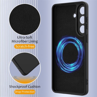 "Shell" MagSafe Kõva silikoon (TPU) ümbris - must (Galaxy A57)