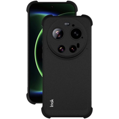 "Imak" tugevdatud turvalisus Airbag kõva silikoon matt (TPU) ümbris - must (Xiaomi 17 Ultra)