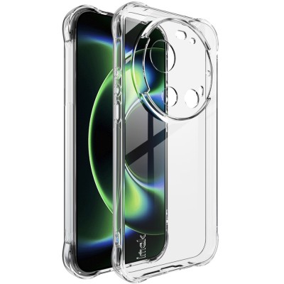 "Imak" tugevdatud turvalisus kõva silikoon (TPU) airbag ümbris - läbipaistev (Xiaomi 17 Ultra)