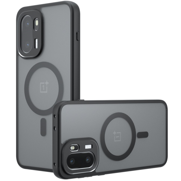 "Mofan" MagSafe matt kõva silikoon (TPU) ümbris – must (OnePlus 15R / Ace 6T / Ace 6)