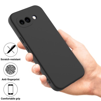 "Shell" kõva silikoon (TPU) ümbris – must (Pixel 10a)