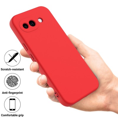 "Shell" kõva silikoon (TPU) ümbris – punane (Pixel 10a)