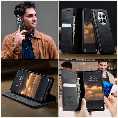"CaseMe" Retro Skin ahke kaaned - must (Poco M8 Pro / Redmi Note 15 Pro+)