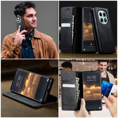 "CaseMe" Retro Skin ahke kaaned - must (Poco M8 / Redmi Note 15 5G)