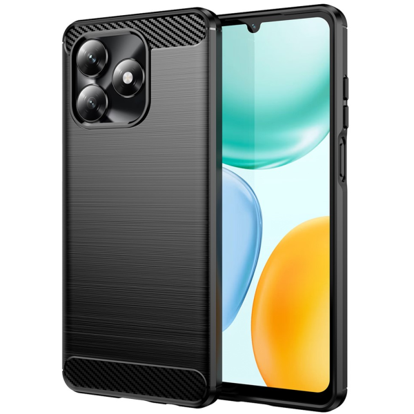"AILES" Carbon kõva silikoon (TPU) ümbris – must (Honor X5c 4G)