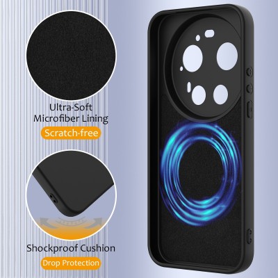 "Shell" MagSafe Kõva silikoon (TPU) ümbris - must (Xiaomi 17 Ultra)
