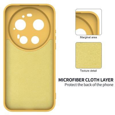 "Shell" kõva silikoon (TPU) ümbris – kollane (Xiaomi 17 Ultra)