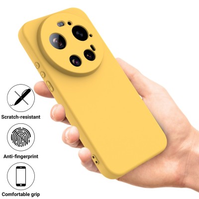 "Shell" kõva silikoon (TPU) ümbris – kollane (Xiaomi 17 Ultra)