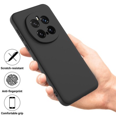 "Shell" kõva silikoon (TPU) ümbris – must (Honor Magic7 Pro 5G)