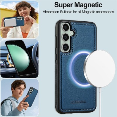 "LC.IMEEKE" MagSafe 2-ühes klapiga ümbris - sinine (Galaxy A57)