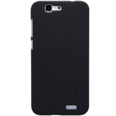 Nillkin Frosted Shield Huawei Ascend G7 juodas plastikinis dėklas + apsauginė ekrano plėvelė / Priedai.lt