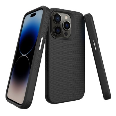 „TUKU“ Shockproof kõva silikoonümbris - must (iPhone 16 Pro)
