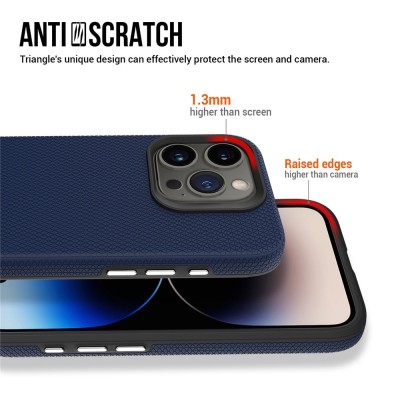 „TUKU“ Shockproof kõva silikoonümbris - tumesinine (iPhone 16 Pro)