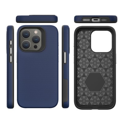 „TUKU“ Shockproof kõva silikoonümbris - tumesinine (iPhone 16 Pro)