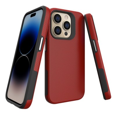 „TUKU“ Shockproof kõva silikoonümbris - punane (iPhone 16 Pro)