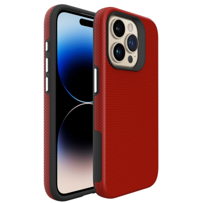 „TUKU“ Shockproof kõva silikoonümbris - punane (iPhone 16 Pro)