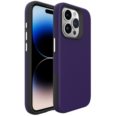 „TUKU“ Shockproof kõva silikoonümbris - lilla (iPhone 16 Pro)