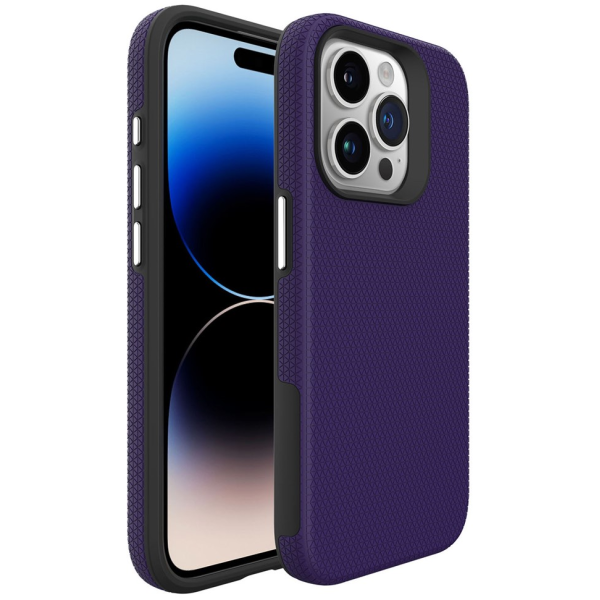 „TUKU“ Shockproof kõva silikoonümbris - lilla (iPhone 16 Pro)