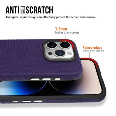 „TUKU“ Shockproof kõva silikoonümbris - lilla (iPhone 16 Pro)