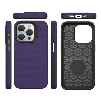 „TUKU“ Shockproof kõva silikoonümbris - lilla (iPhone 16 Pro)
