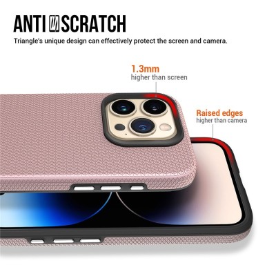 „TUKU“ Shockproof kõva silikoonümbris - roosa (iPhone 16 Pro)