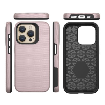 „TUKU“ Shockproof kõva silikoonümbris - roosa (iPhone 16 Pro)