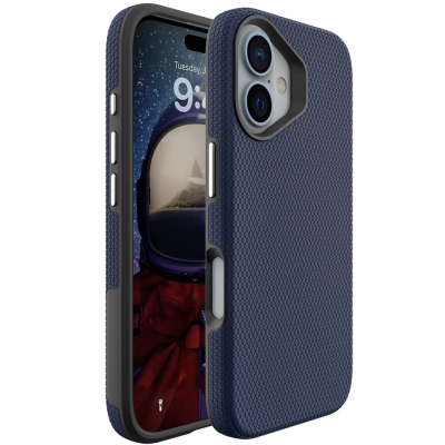 „TUKU“ Shockproof kõva silikoonümbris - tumesinine (iPhone 16)