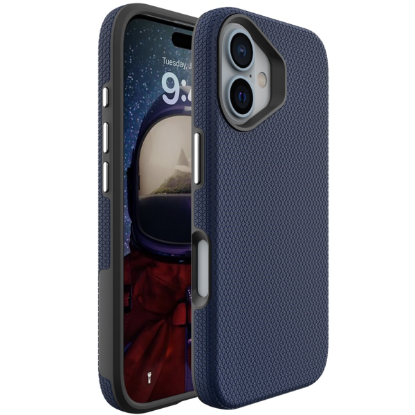 „TUKU“ Shockproof kõva silikoonümbris - tumesinine (iPhone 16)
